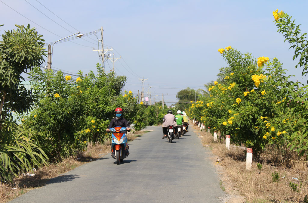Giao thông nông thôn của huyện Châu Thành ngày được đầu tư, mở rộng, giúp người dân đi lại dễ dàng hơn