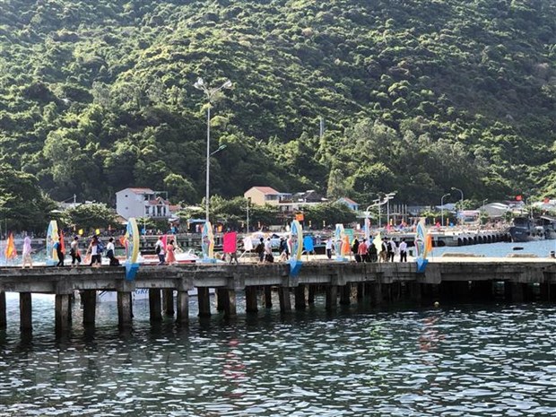 Đảo Cù Lao Chàm-Hội An thu hút đông khách du lịch. (Ảnh: Trần Tĩnh/TTXVN)