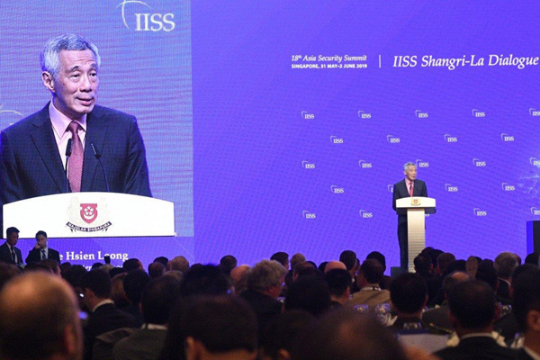 Thủ tướng Singapore Lý Hiển Long phát biểu tại Đối thoại Shangri-la 2019