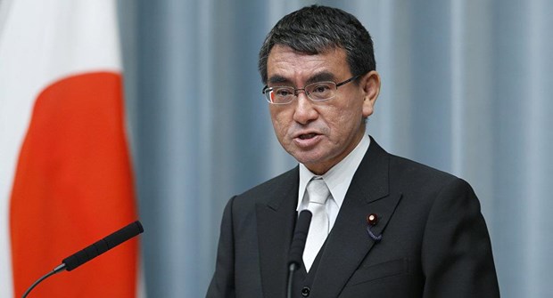 Ngoại trưởng Nhật Bản Taro Kono. (Nguồn: AP)