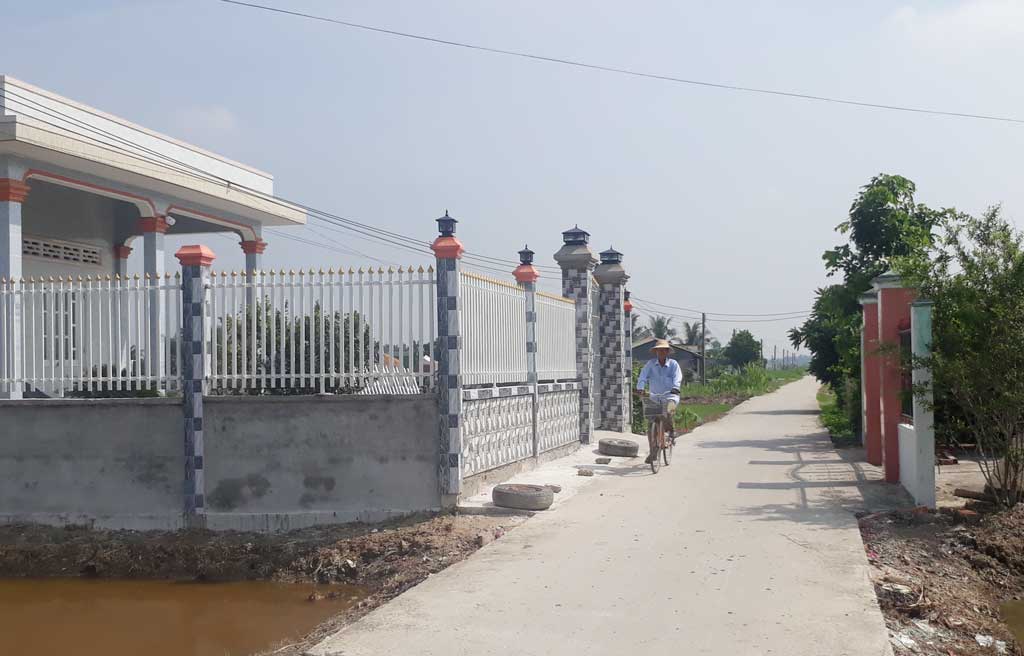 Nhựt Ninh tập trung xây dựng hoàn thành xã nông thôn mới