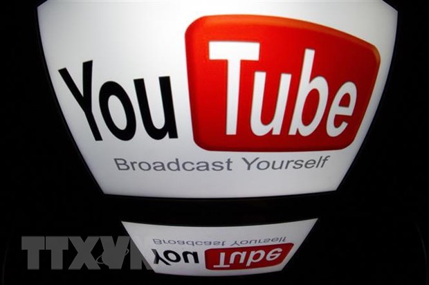 Biểu tượng YouTube. (Ảnh: AFP/ TTXVN)