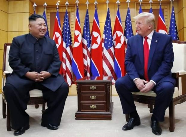Tổng thống Mỹ Donald Trump và nhà lãnh đạo Kim Jong-un. (Ảnh: EPA)