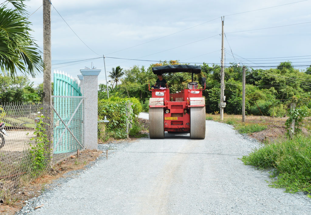 Can Giuoc focuses on disbursing basic construction projects In 2019, the district was allocated more than VND 256 billion, implementing 109 basic construction projects