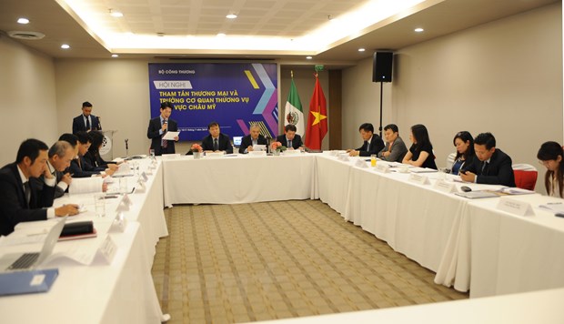 Việt Nam tìm cách đẩy mạnh giao thương với châu Mỹ Toàn cảnh hội nghị. (Ảnh: Việt Hùng-Bảo Trung/Vietnam+)