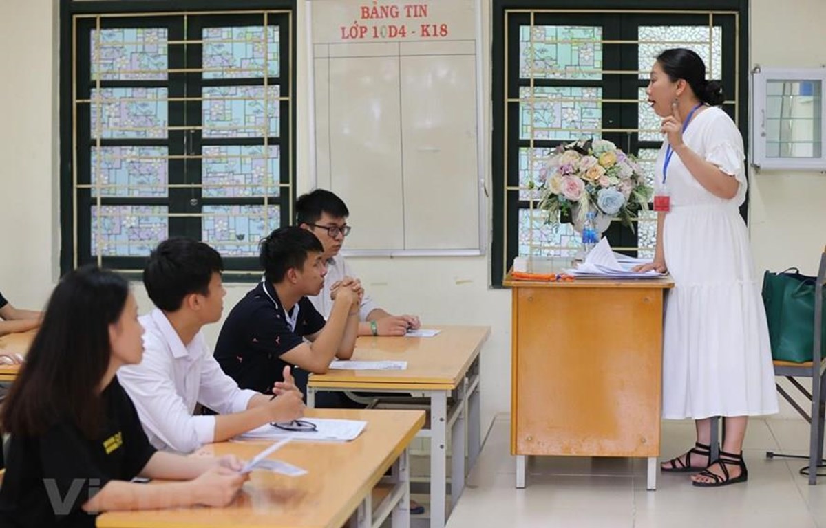 Thí sinh dự thi Trung học phổ thông quốc gia 2019. (Ảnh: Minh Sơn/Vietnam+)