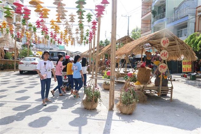 A cuisine corner which introduces the province's specialties at the event (Photo: VNA)