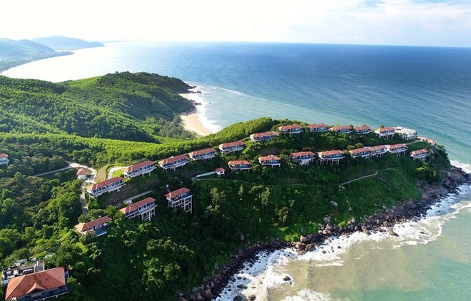 Laguna Lang Co integrated resort in Thua Thien-Hue from above. (Photo: Laguna Lang Co)