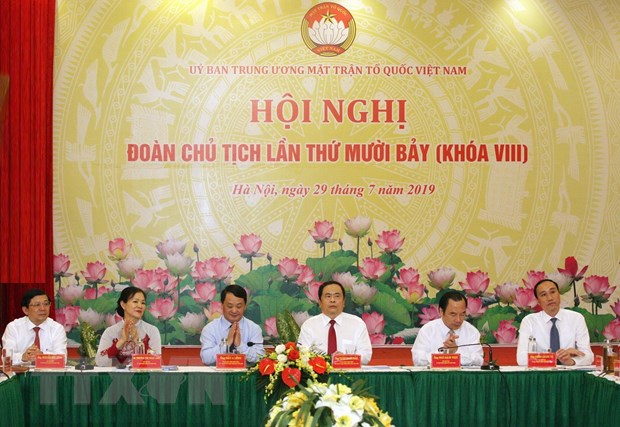 Đoàn Chủ tịch hội nghị. (Ảnh: Nguyễn Dân/TTXVN)