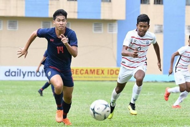 U18 Thái Lan (áo xanh) bị loại. (Nguồn: FA Thailand)