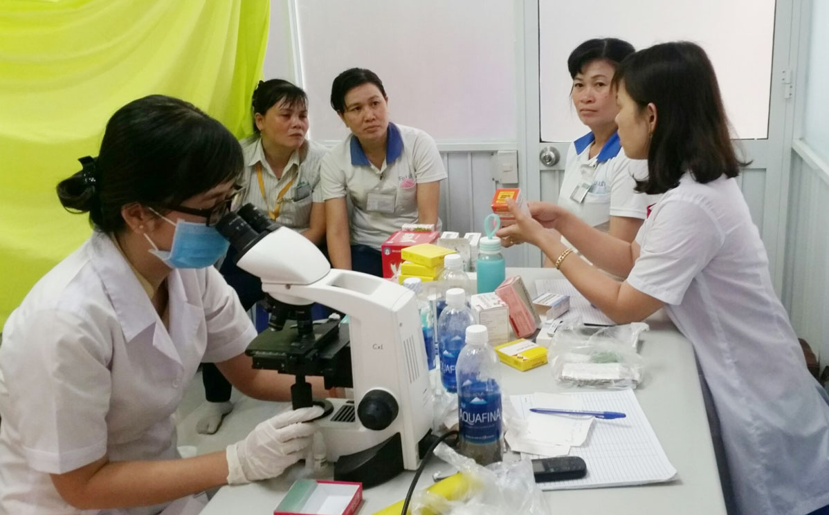 Chăm sóc sức khỏe sinh sản cho công nhân Chăm sóc sức khỏe cho công nhân luôn được quan tâm