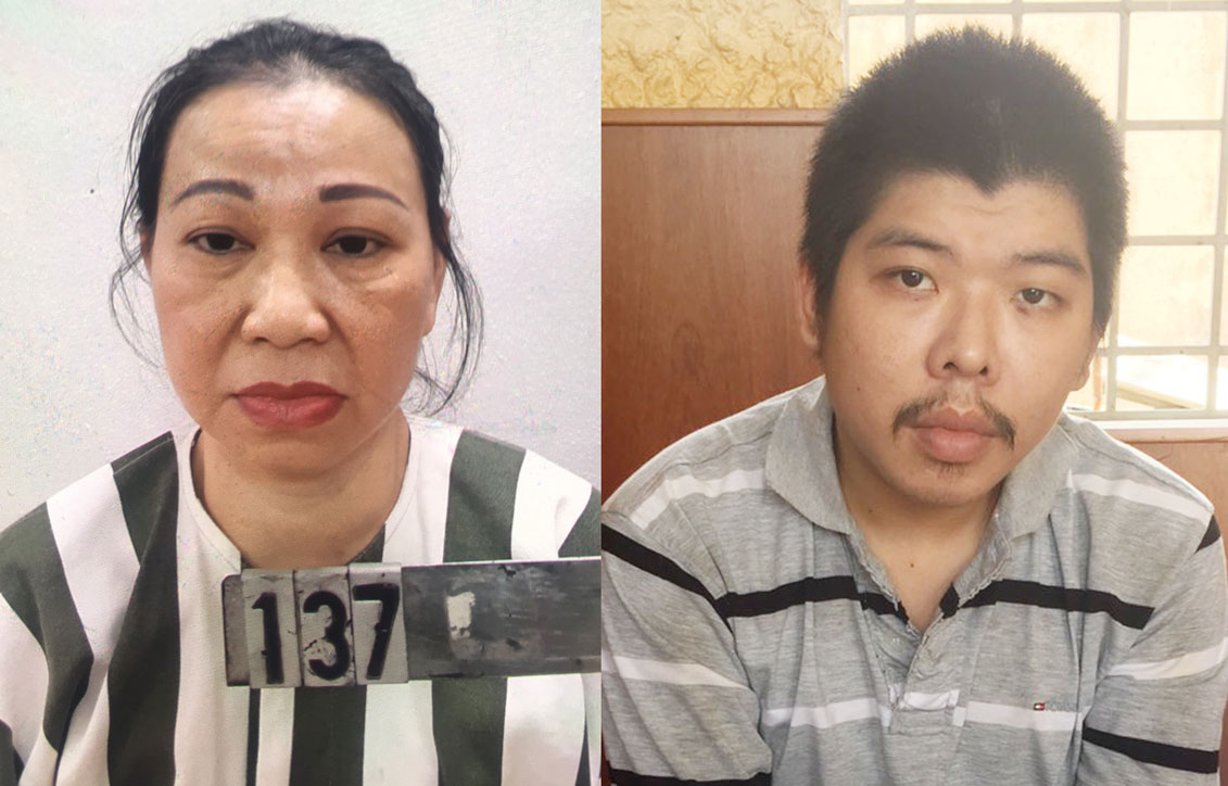 2 đối tượng Hàng Thanh Vân và Võ Thành Lâm trong vụ trộm cắp tài sản Tiệm bạc Phước Tài trên địa bàn huyện Đức Hòa