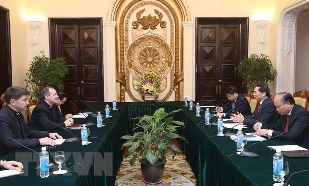 Vietnam-Vatican Joint Working Group convenes 8th meeting At the seventh meeting of the Vietnam-Vatican Joint Working Group in Hanoi in 2018 (Photo: VNA)