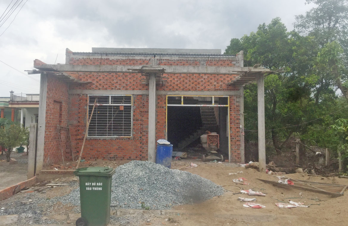 Ngôi nhà của gia đình bà Trang Ngọc Minh xây dựng trái phép trên đất nông nghiệp