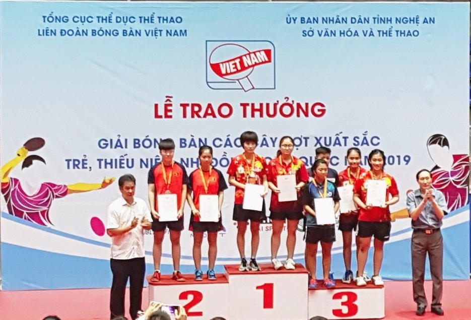 Long An đoạt 2 HCĐ tại Giải Bóng bàn các cây vợt xuất sắc trẻ, thiếu niên, nhi đồng toàn quốc 2019
