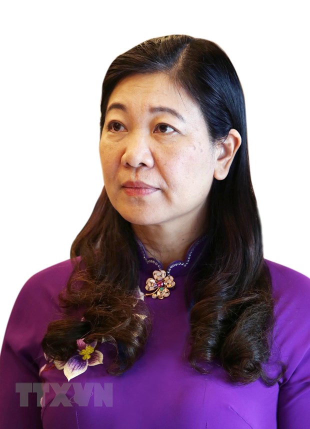 Bà Nguyễn Lan Hương, Phó Chủ tịch không chuyên trách Ủy ban Trung ương Mặt trận Tổ quốc Việt Nam. (Ảnh: TTXVN)