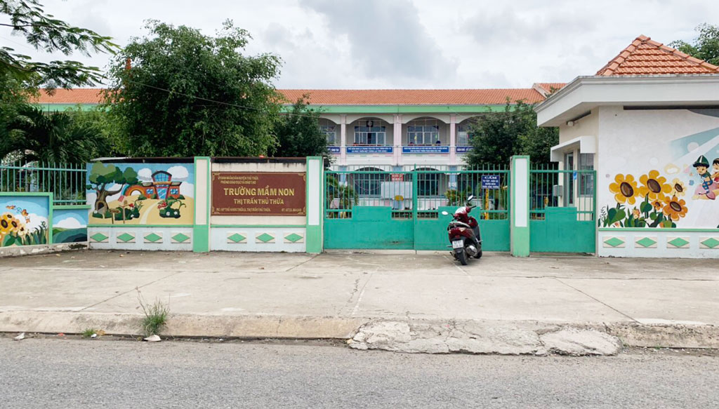 Trường Mầm non thị trấn Thủ Thừa cơ sở 1 (điểm chính) ở khu phố 3, thị trấn Thủ Thừa