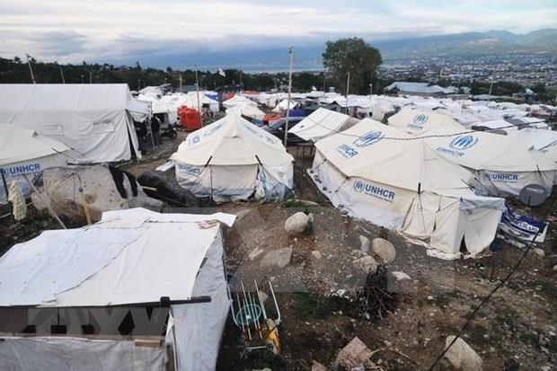 Indonesia marks one year since devastating twin disasters Temporary shelters for displaced people, set up after the earthquake and tsunami in the village of Balaroa, are still in use. (Photo: AFP)