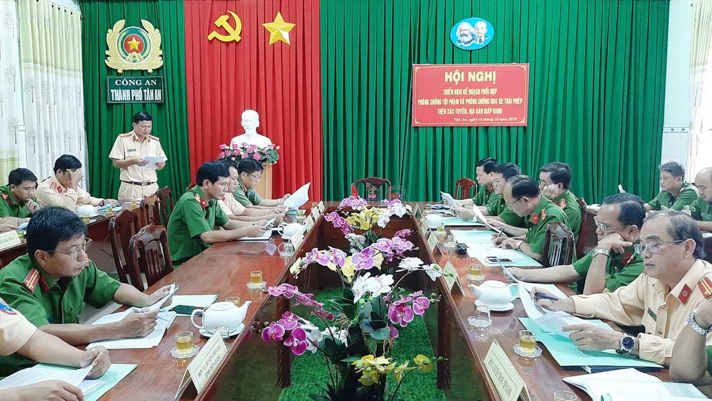Công an TP.Tân An triển khai kế hoạch phòng, chống đua xe trái phép trên địa bàn giáp ranh