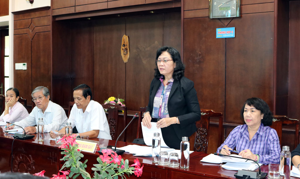 Long An Vietnam Fatherland Front Committee supervises the Provincial People's Committee on implementation of safe education environment