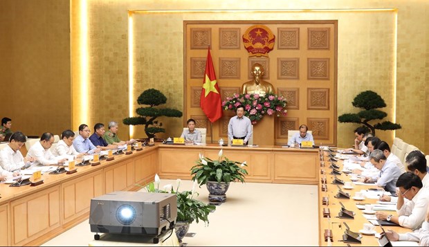 Phó Thủ tướng, Bộ trưởng Bộ Ngoại giao Phạm Bình Minh phát biểu khai mạc phiên họp. (Ảnh: Lâm Khánh/TTXVN)