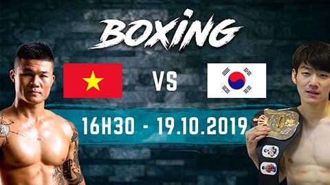 Vietnamese boxer Truong Dinh Hoang (L) and Korean rival Lee Gyu-Hyun (Photo: bongdaplus.vn)