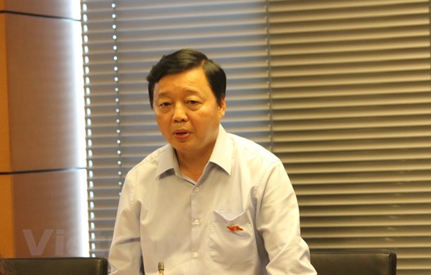 Bộ trưởng Trần Hồng Hà. (Ảnh: Hùng Võ/Vietnam+)