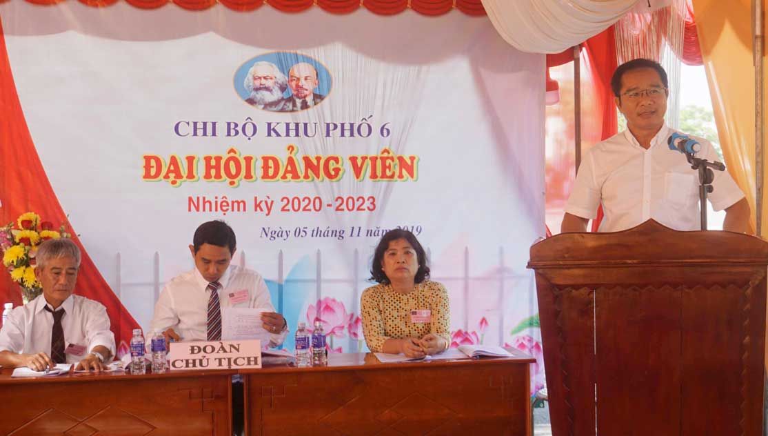 Phó Bí thư Thường trực Tỉnh ủy - Nguyễn Văn Được phát biểu tại Đại hội