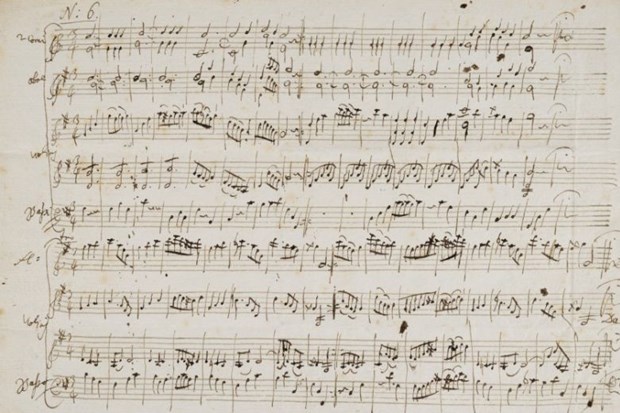 Bản minuets do Mozart sáng tác khi mới 16 tuổi sẽ được bán đấu giá. (Nguồn: Sotheby's)