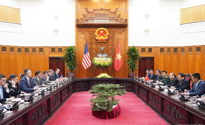 Hoa Kỳ ủng hộ lập trường của Việt Nam và ASEAN về vấn đề Biển Đông Quang cảnh buổi tiếp.