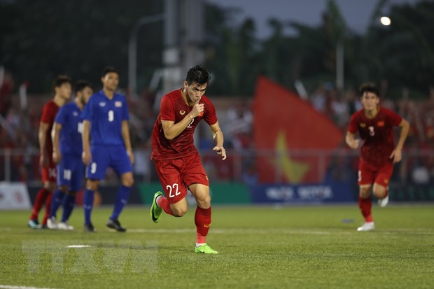 U22 Việt Nam sẽ giải mã 'ẩn số' U22 Campuchia thế nào? Tiến Linh đang có phong độ cao. (Ảnh: Hoàng Linh/TTXVN)