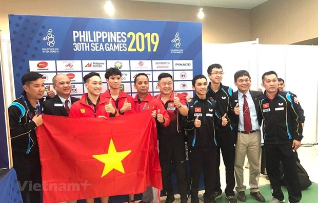 The Vietnamese table tennis team (Photo: VNA)