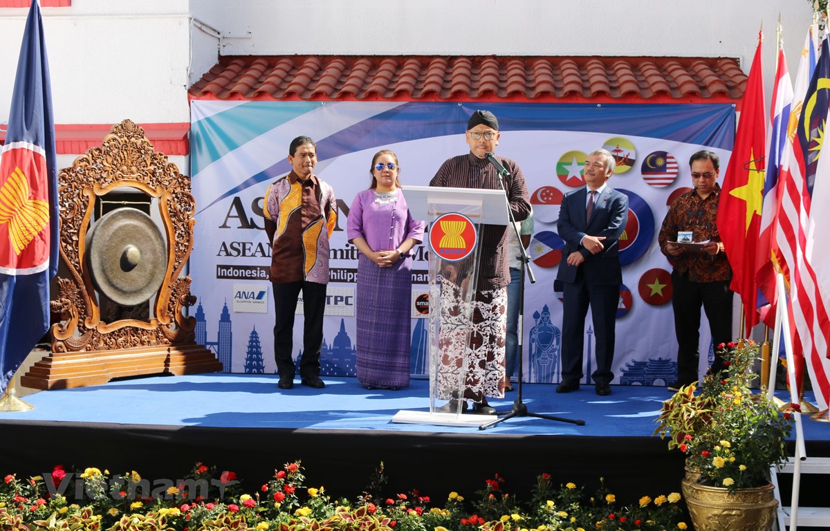 Đại sứ Indonesia, Cheppy Tri Prakoso Wartono phát biểu khai mạc sự kiện. (Ảnh: Việt Hùng/Vietnam+)