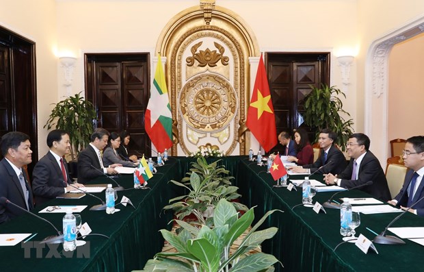 Phiên Tham khảo chính trị thường niên cấp Thứ trưởng Ngoại giao lần thứ 8 giữa Việt Nam-Myanmar. (Ảnh: Lâm Khánh/TTXVN)