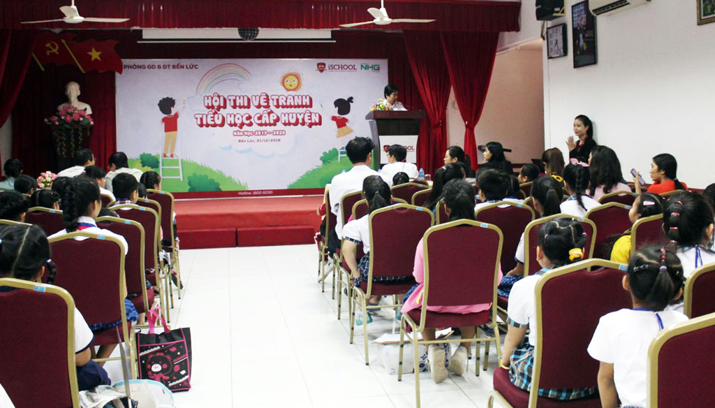 Bến Lức: Trường iSchool Long An đăng cai tổ chức Hội thi vẽ tranh tiểu học cấp huyện