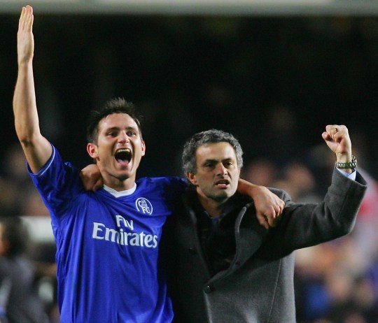 Lampard cùng HLV Mourinho lúc còn cùng gắn bó ở Chelsea