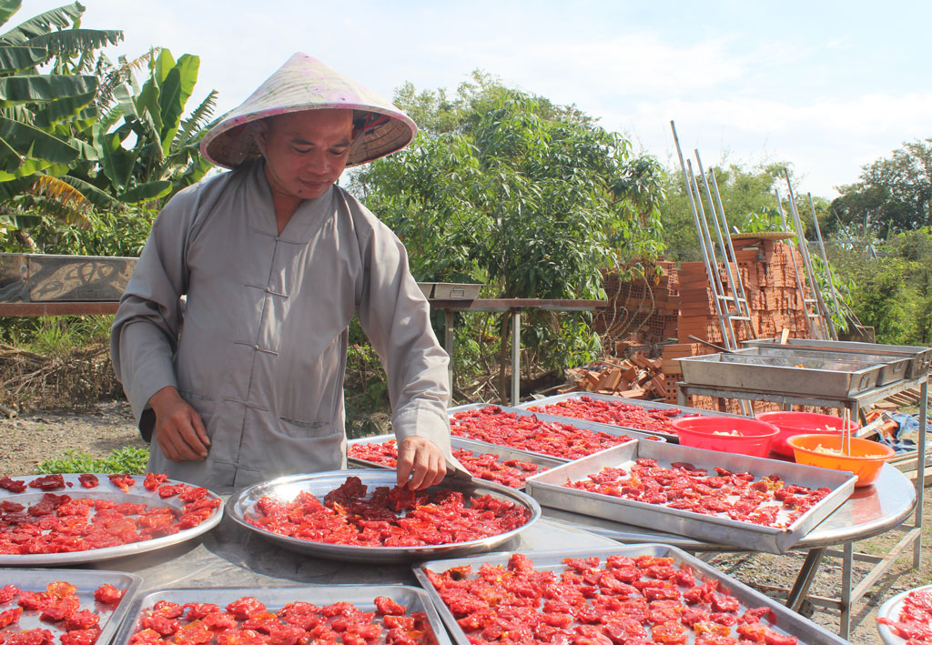 Chùa Pháp Vân làm mứt truyền thống phục vụ thị trường tết