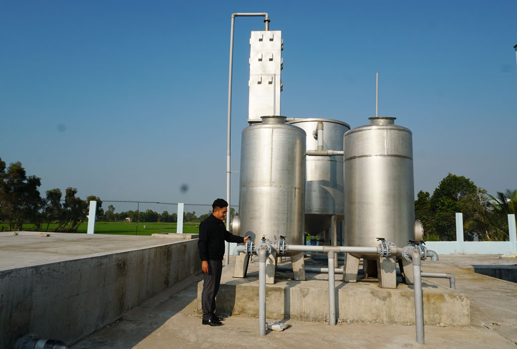 Tân Đông phát huy tối đa trạm cấp nước ở ấp 4 và đầu tư thêm trạm cấp nước ở ấp 2 để đạt tiêu chí nước sạch