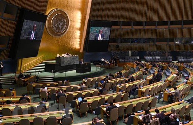 Một phiên họp của Đại hội đồng Liên hợp quốc ở New York, Mỹ. (Nguồn: AFP/TTXVN)