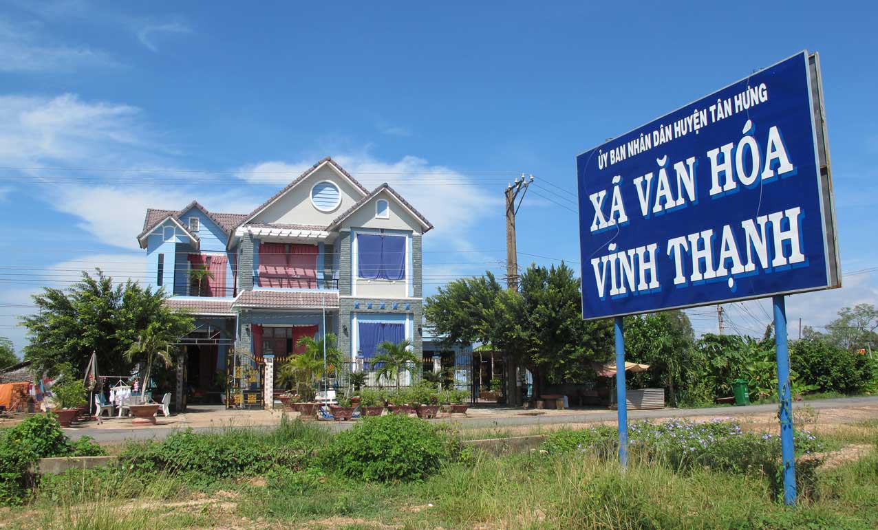 Xã Vĩnh Thạnh, huyện Tân Hưng giảm 1 ấp  còn 5 ấp (sáp nhập ấp Đường Xe vào ấp Rượng Lưới)