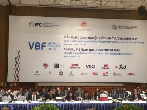 Vietnam Business Forum 2019 opens in Hanoi At the opening ceremony (Photo: VNA)