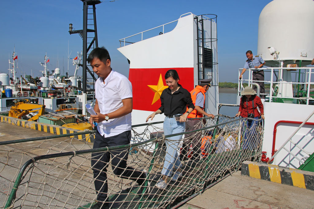 The mission arrives at the Fisheries Sub-branch No. 2 in Vung Tau city