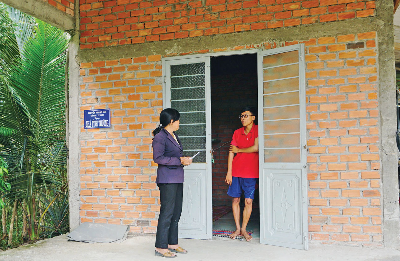 Một trong những căn nhà tình thương  ở xã biên giới Thuận Bình do bà Tống Thị Hồng vận động xây tặng