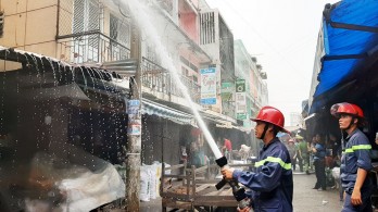 TP.Tân An: Diễn tập chữa cháy dịp Tết Nguyên đán 2020
