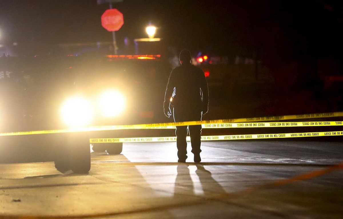 Cảnh sát điều tra vụ xả súng ngày 17/1 tại Utah. (Nguồn: AP)