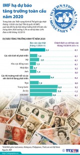 [Infographics] IMF hạ dự báo tăng trưởng toàn cầu năm 2020