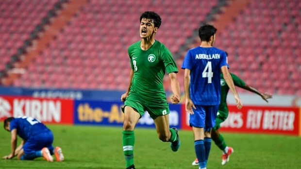 Abdullah Al-Hamdan sắm vai người hùng của U23 Saudi Arabia. (Nguồn: AFC)