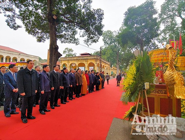 At the incense-offering ceremony (Photo: anninhthudo.vn)