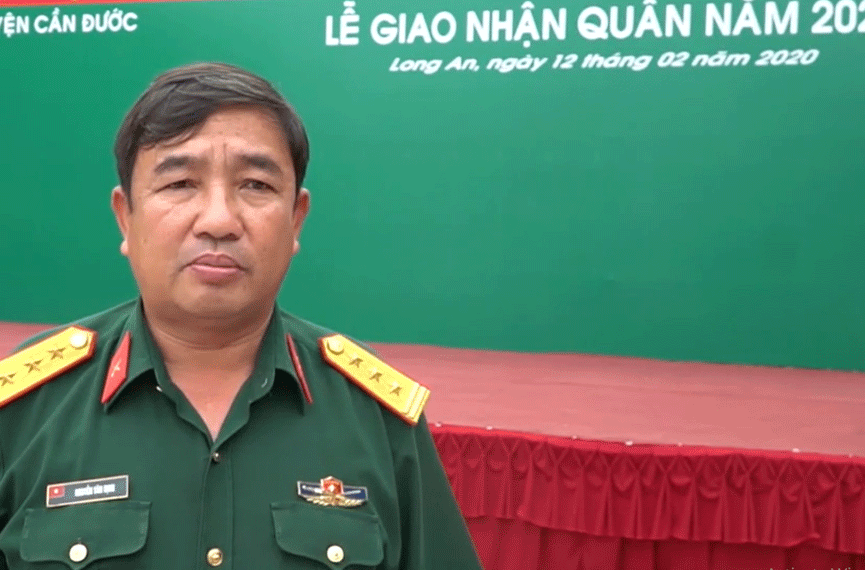 Thượng tá Nguyễn Văn Định - Chỉ huy trưởng Ban Chỉ huy Quân sự huyện Cần Đước 