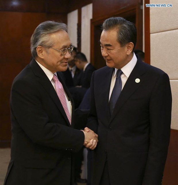 China, Thailand cooperate in fight against COVID-19 outbreak Chinese State Councilor and Foreign Minister Wang Yi (R) and Thai Foreign Minister Don Pramudwinai (Photo: Xinhua)